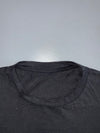 Plain Black Basic Crew Neck T-Shirt (L)