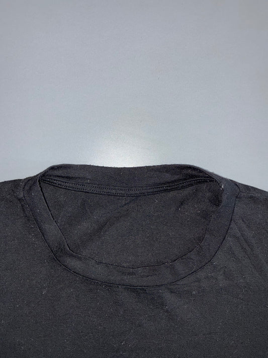 Plain Black Basic Crew Neck T-Shirt (L)