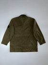 Stone Island Olive Green Zip-Up Overshirt Jacket with Compass Badge (XL)