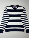 Tommy Hilfiger Navy & White Bold Stripe Crewneck Sweatshirt (L)
