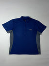 The North Face Quarter-Zip Short Sleeve Performance Jersey – Royal Blue / Grey (L)