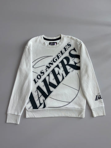 Hollister x NBA Los Angeles Lakers Crewneck Sweatshirt White (S/M)