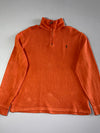 Polo by Ralph Lauren Burnt Orange Quarter-Zip Waffle Knit Pullover | (XL)
