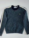Lacoste Made in France | Charcoal Marl Striped Sleeve Knit | (XS/S)