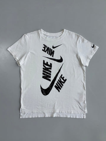 Nike | Stacked Logo Graphic Tee White | (S)