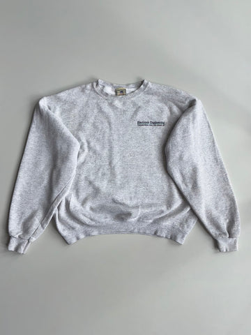 Lee “Electronic Engineering” Ash Grey Vintage Crewneck Sweatshirt (L)