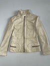 Vintage New Win Cream Leather Utility Jacket Women’s (XS)