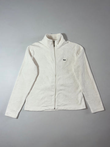 Vintage Fila White Fleece Zip-Up Jacket Women’s (M)