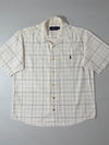Ralph Lauren Windowpane Check Short Sleeve Shirt Off-White (M/L)