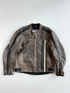 Rider-Tec Distressed Leather Racing Moto Jacket(Xl)