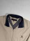 Tommy Hilfiger Golf | Vintage Beige Navy Collar Crest Harrington Jacket (2XL)