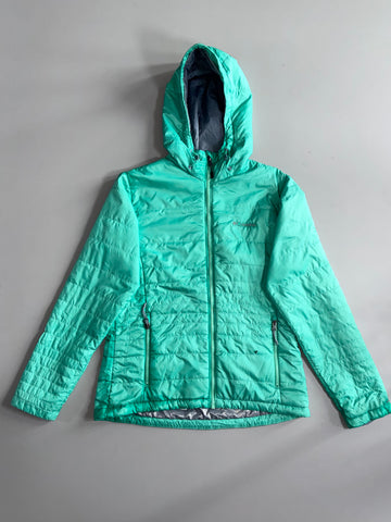 Columbia Omni-Heat Mint Green Hooded Puffer Women's Jacket  (M)
