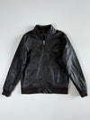 Edwin Vintage Black Faux Leather Multi-Zip Biker Jacket (S)