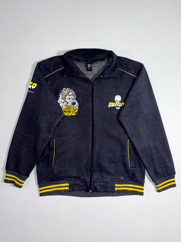 Oniarri Japanese "Jizobosatsu" Embroidered Fleece Track Jacket (M)