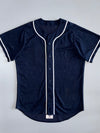 Augusta | Blank Mesh Baseball Jersey | Navy/White (XL)