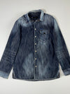 Dsquared2 Distressed Paint Splatter Denim Shirt – Made in Italy (50)(S)
