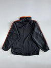 Nike Black Swoosh Lightweight Windbreaker Jacket | Vintage Zip-Up (M/L)