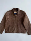 Vintage Brown Suede Leather Jacket (L)