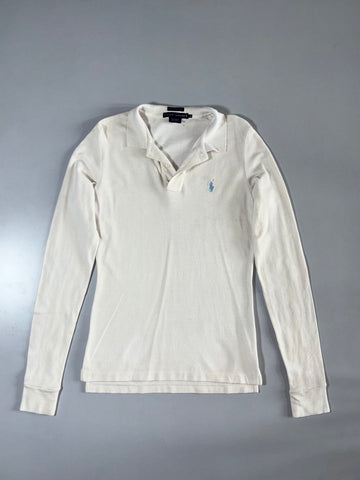 Ralph Lauren “The Skinny Polo Long Sleeve Off-White (XS)
