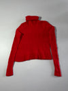 Polo Ralph Lauren Red Wool Cashmere Cable Knit Turtleneck Sweater Women’s (XXS)