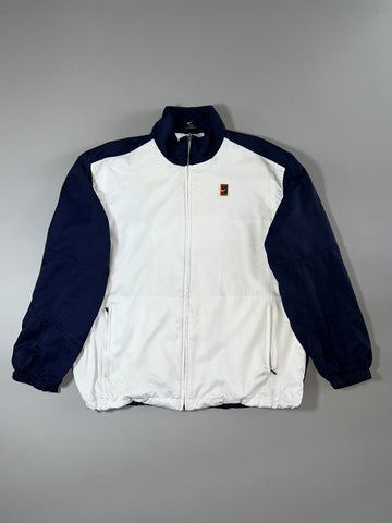 Vintage Nike Court Navy & White Tennis Track Jacket (XL)