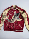 ZVintage Reversible Japanese Sukajan Koi Fish Bomber | Fully Embroidered RARE (M)