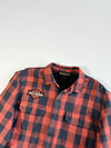 Vintage Harley-Davidson Red Black Plaid Sherpa Lined Shirt Jacket (XL)