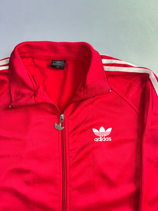 Adidas Trefoil Track Jacket | Red White | Vintage 90s (M)
