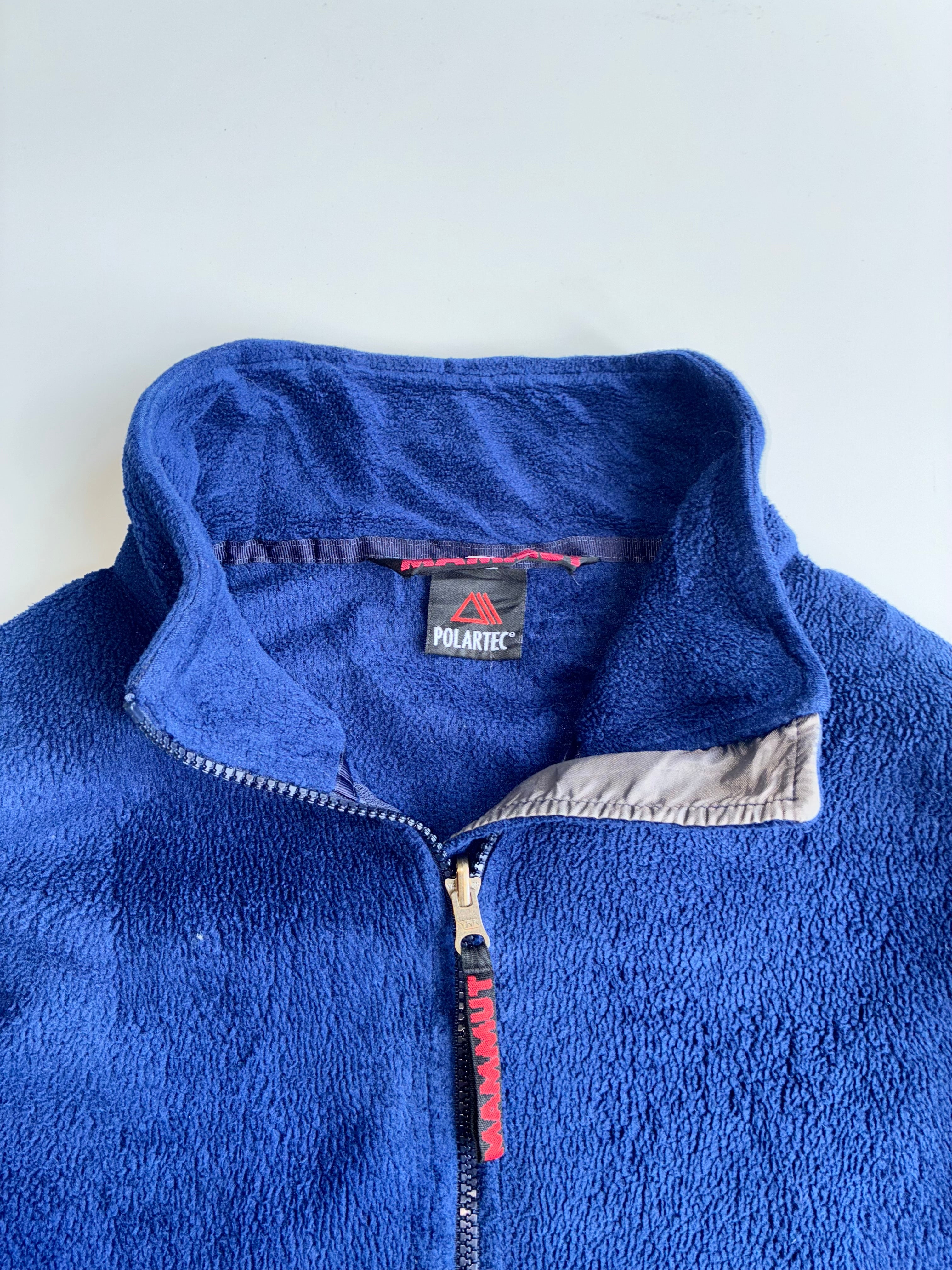 Mammut Polartec Fleece Zip-Up Jacket – Navy Blue (Xl) – Drip Drop