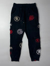 Japanese Oni Kanji & Dragon Embroidered Multi-Pocket Joggers (W:33) (L:38)