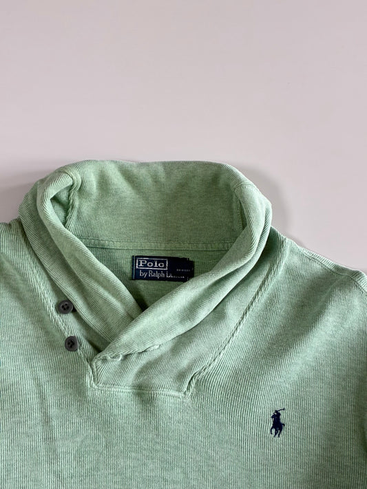 Polo Ralph Lauren Mint Green Shawl Collar Thermal Sweatshirt (L)