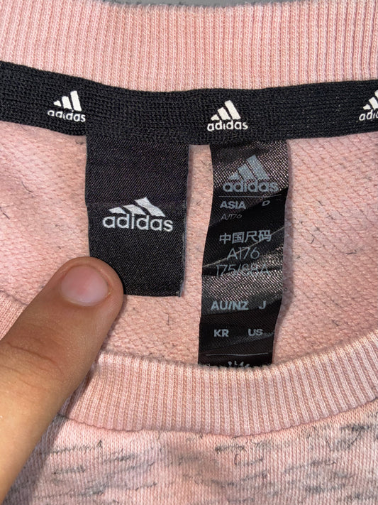 Adidas | Pink Marl Logo Sweatshirt (M/L)