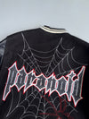 Black Squad Paranoid Society Varsity Jacket Black Squad With Rhinestones (XL)
