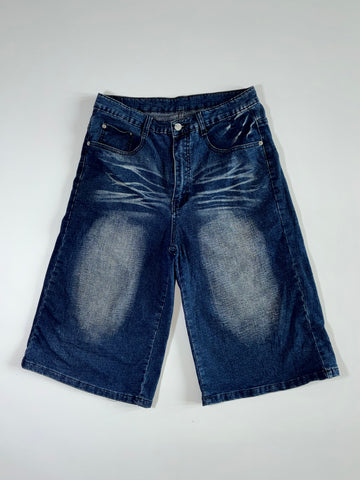 Blue Jeans Bo Embroidered Baggy Denim Shorts (W:30|L:26)