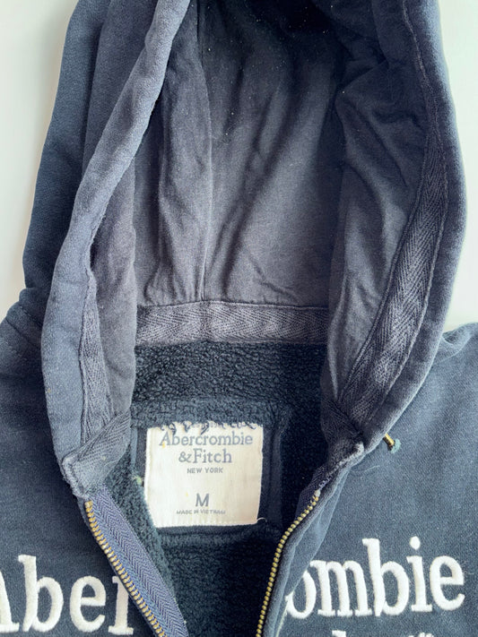 Abercrombie & Fitch | Black Logo Zip Hoodie | (XS)