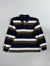 Nautica Vintage Striped Long Sleeve Polo Shirt (XL)