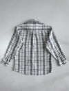 Vintage Polo Boston White Plaid Flannel Shirt (L)
