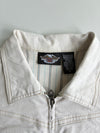 Harley-Davidson Women's Cream Belted Zip-Up Jacket (M)