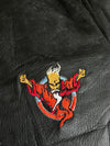 Vintage Black Leather MA-1 Bomber Jacket (L)