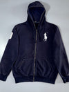 Polo Ralph Lauren Big Pony Embroidered Zip-Up Hoodie Navy (XL/2XL)