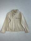 Vintage Calvin Klein Jeans Cream Zip-Up Cafe Racer Jacket (M)