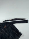 Vintage Hellfire Black Canvas Patch Biker Jacket (2XL)