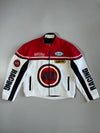 Vintage  Y2K Moto Racing Jacket “Limited Edition” Patch White Red Colourblock (L)