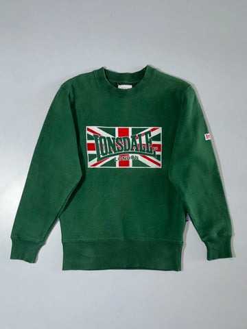 Lonsdale London Union Jack Logo Sweatshirt Green (XS)