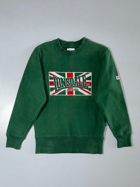 Lonsdale London Union Jack Logo Sweatshirt Green (XS)