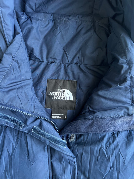 The North Face Women’s 550-Fill Down Quilted Hooded Puffer Winter Jacket Navy Woman (L/XL)