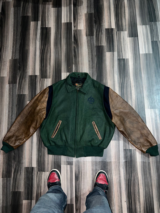 ZUltra Premium Leather Sleeve Varsity Jacket (RARE COLOUR) (L/XL)