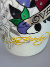 Ed Hardy Trucker Cap – White Rhinestone “True Love” (Adjustable)