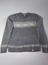 Carhartt Grey Nordic Pattern Knit Crewneck Sweater (M/L)
