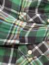Lee Rider Flannel Western Shirt – Green Plaid Pearl Snap (XL)